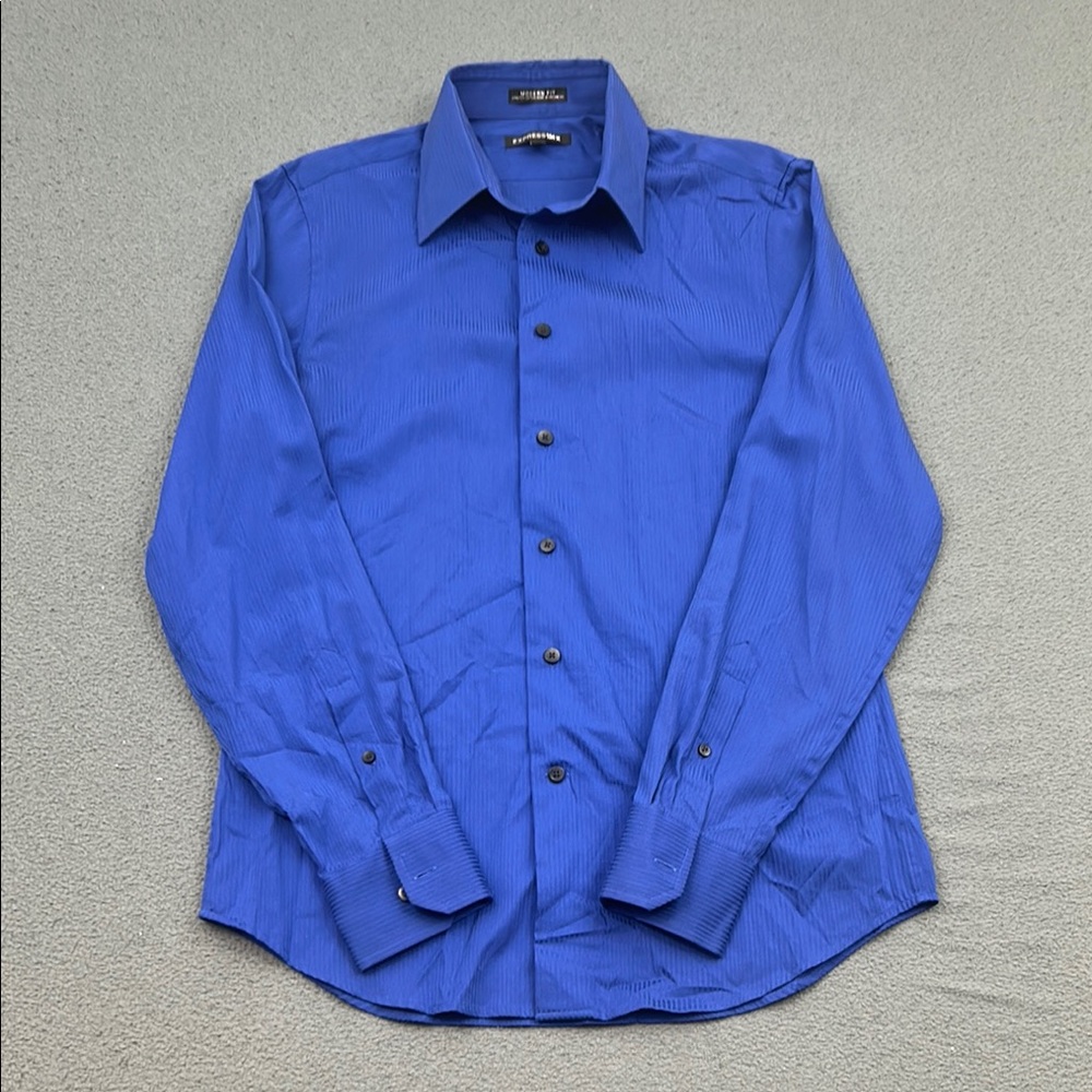 Express Men’s Blue Dress Shirt | Size Small (14–14.5) | Slim Fit